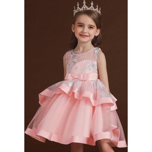 2020 Summer Elegant Evening Dress Kids Dresses For Girls Children Costume Embroidery Princess Dress Girl Party And Wedding Dress