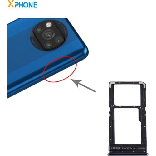 SIM Card Tray and SIM Card Tray Micro SD Card Tray for Xiaomi Poco X3 Card Tray Repair Parts
