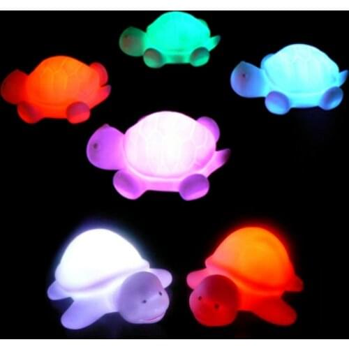 Flashing Light Up Toy Turtle LED 7 Colors Changing Night Light Lamp