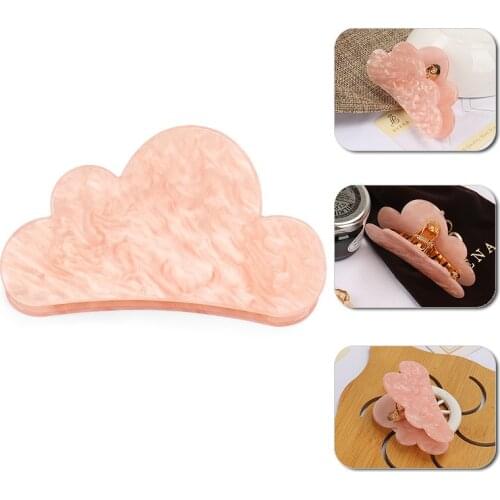 Sweet Style Hair Claw Cloud Shape Girls Hair Ornaments In Four Seasons Gift Hairpins Acrylic Hair Clips