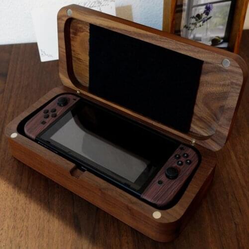 Switch Modified Protective Shell Joycon Controller Replacement Cover NS Host Walnut Storage Case For Nintendo Switch Accessories