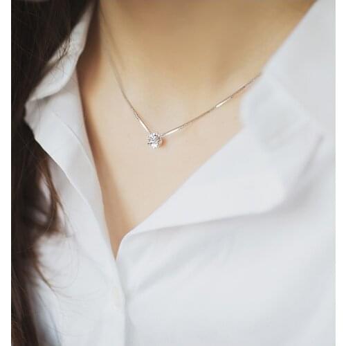 Fashion Vintage Silver Color Zircon Beads Necklaces For Women Gift Korean Choker Necklace Boho Wedding Jewelry Collar