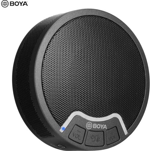 BOYA Desktop Omnidirectional Conference Studio Microphone with Speaker Coverage 2M Radius Effective Range Built-in Battery