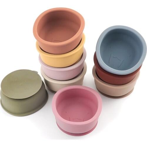 New Soft Silicone Baby Feeding Bowl Childrens Tableware Waterproof BPA Free Soild Food Sucker Dishes for Baby Bowl Baby Plate