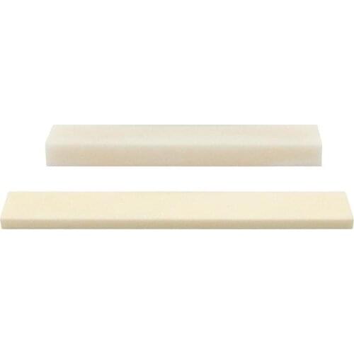 NEW Set of Blank Bone Nut & Saddle Classical Guitar Nut Saddle Ivory for Classical Guitar Parts DIY