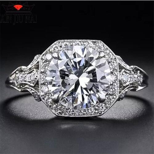 New Eight Hearts and Eight Arrows Square sparkling zircon jewelry retro wedding bride wedding dress wedding ring Fashion Gifts
