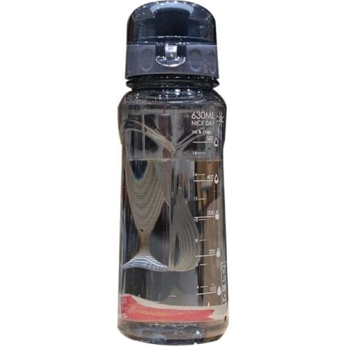 Plastic cup summer simple space cup with rope scale water bottle portable drop-resistant hand cup eco friendly cup with straw