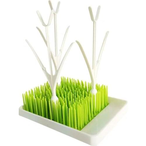 Baby Bottle Countertop Drying Rack Creative Lawn Shape Utensils Drying Holder