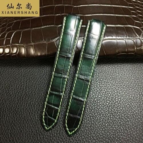 Luxury Crocodile Skin Watchbands Genuine Leather Belt Custom BALLON BLEU DE Strap 14MM 16MM 18MM 20MM 22MM Alligator Watch Band