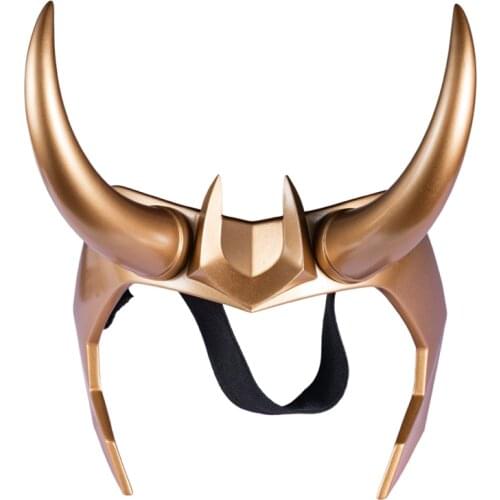 Xcoser Movie Cosplay Loki Detachable Deluxe Version with Delicate Surface Loki Little Horn Helmet Cosplay Prop for Adult