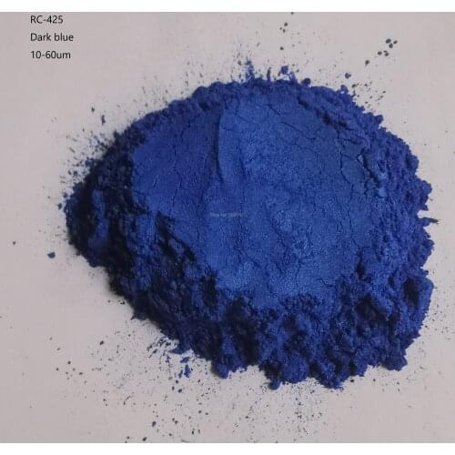 Dark blue RC-425 color mica pearl pigment effect powder for cosmetics, plastics, paints