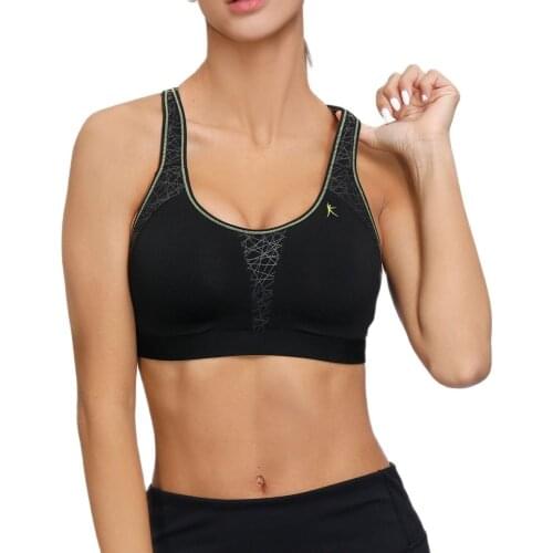 Melansheng Womens High Support Bonded No-Wire Racerback Lingtly Lined High-Impact Sport Bra Women Fitness Padded Straps Push Up