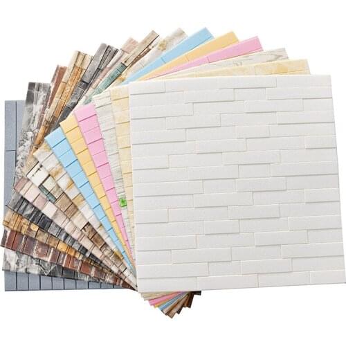10pcs Wall Stickers 3d Waterproof and mildew proof brick room decoration wall covering living room bedroom childrens room DIY