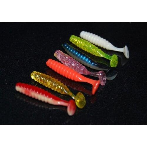 100PCS Fishing Soft shad Lure Fake Bait Capuchin maggots Grub worm Silicone 4cm/1g Free shipping