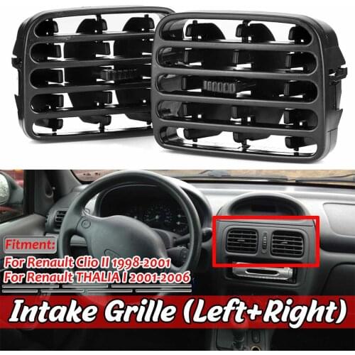 2PCS Car Interior Center Console Air Vent Air Jet Intake Grille For Renault Clio II 1998-2001 THALIA I 2001-2006 7702258375