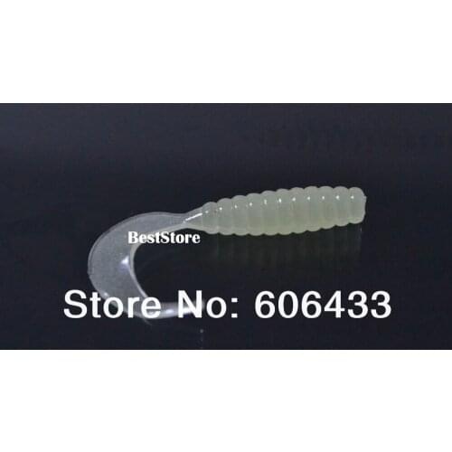200PCS luminous Soft Lure Fishing Bait Capuchin maggots Grub worm Silicone 6cm 5cm 4cm