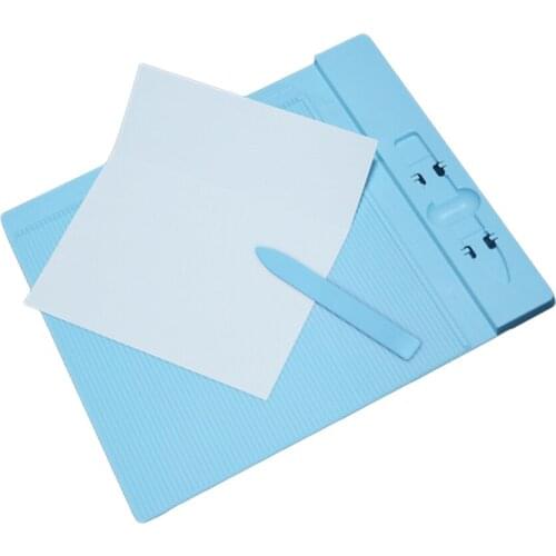 270x230mm Plastic Scoring Board Paper Card Cuting Board Craft DIY Tool with Measuring Grid JA55