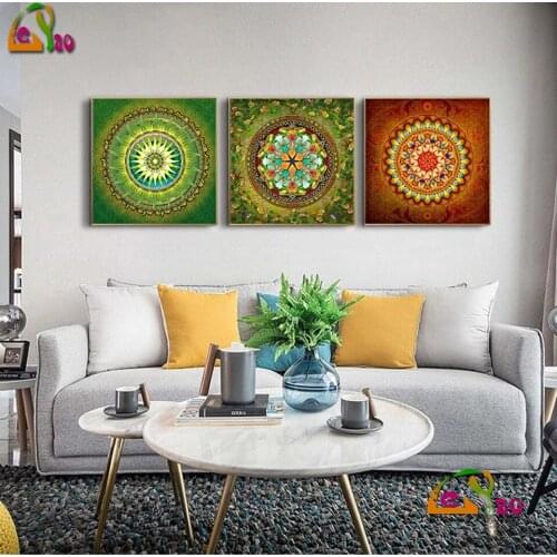 5D DIY Diamond painting embroidery Mandala Ornament Thangka Yoga Religion Vintage Art Wall Pictures Living Room Decor mosaic
