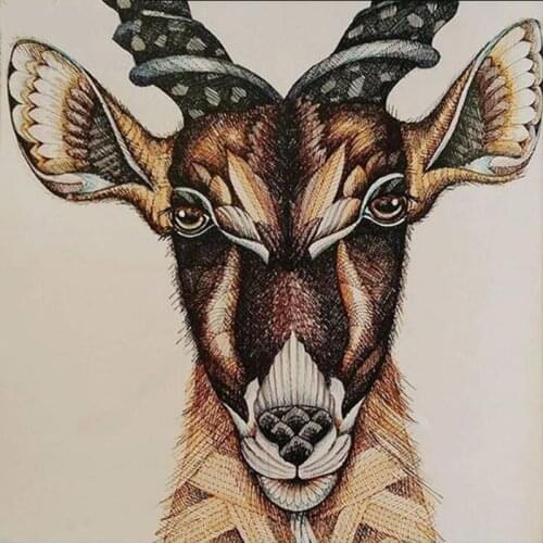 Diamond Painting Needlework Crafts Diamond Abstract Goat Sheep Embroidery Cube Drill Animal Decorate Rhinestones Mosaic Gifts