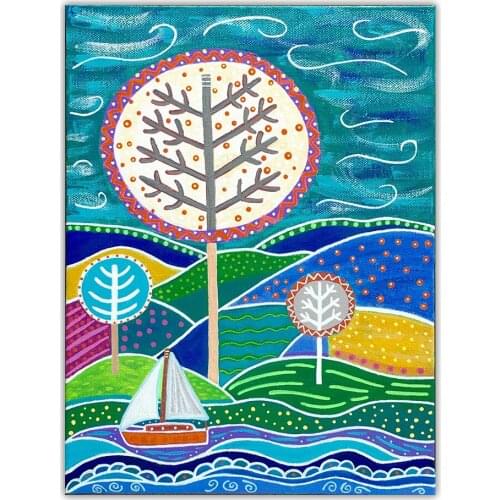 Angela Sharkey"Saatchi Art Sail Away With Me Painting By Angela Sharkey"Canvas Oil Painting Western Art Decor Poster Aesthetic