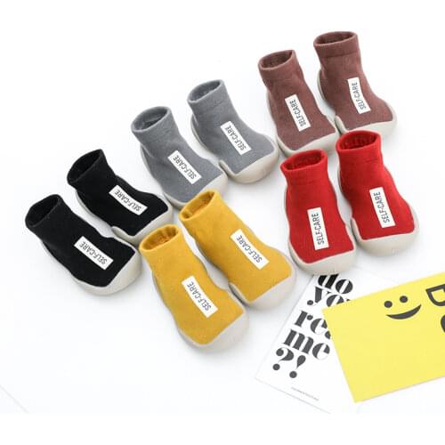 Unisex Baby Boys Girls Toddler Moccasins Toddler Baby Shoes First Walker Baby Girl Kids Soft Rubber Sole Knit Booties Anti-slip