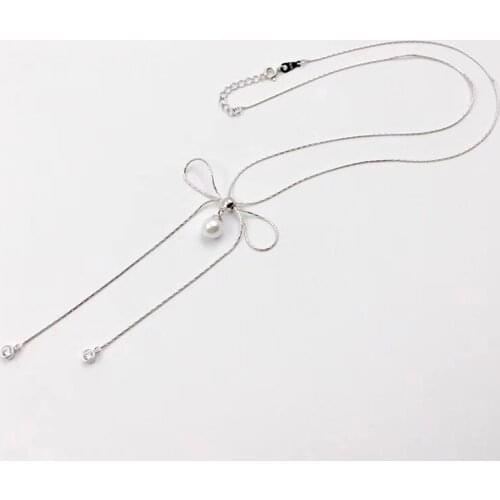 Amorita boutique trendy bowknot pendant necklace