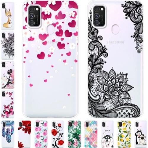 For Samsung M31 Case TPU Silicone Soft Cartoon Clear Case for Samsung Galaxy A21S M31 Phone Cover A21S 2020 Transparent Coque