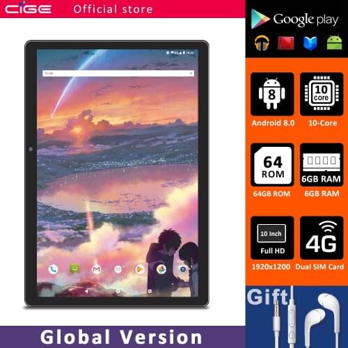 CIGE N9 Android 10 Inch Tablet PC 6GB RAM 64GB ROM 10 Core MTK6797 1920x1200 4G Lte Phone 5G WIFI Tablets With Keyboard