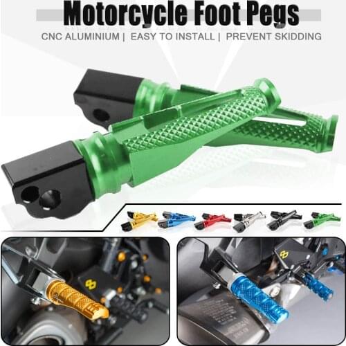 For KAWASAKI ZX-10R ZX-6R ZX636 ZX-9R ZX-12R ZX-14R ZZR1400 Motorcycle CNC Aluminum Passenger Footrests Rear Foot Pegs pedal