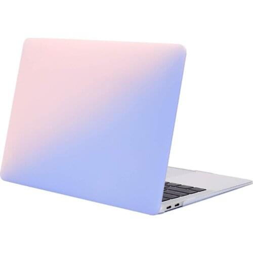 For Newly MacBook Air 13 Inch Case 2019 2018 Release A1932 with Retina Display,Pink & Serenity Blue Hard Shell Cover Protector