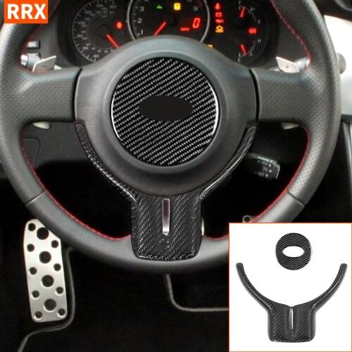 For Toyota GT 86 GT86 Subaru BRZ 2012-2015 Carbon Fiber Steering Wheel Cover Car Emblem Badge Logo Sticker Decal Car Accessories