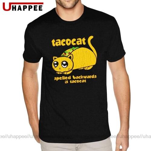 Pride Funny Taco Cat Spelled Backwards Tee Shirts Men Top Quality Short Sleeve Full Cotton O Neck Tee Shirts