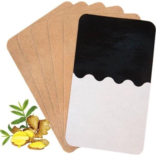 Ginger Detox Patch 10Pcs Ginger Detox Patch Body Neck Knee Pad Pain Relief Swelling Chinese Ginger Adhesive Pads Foot Care