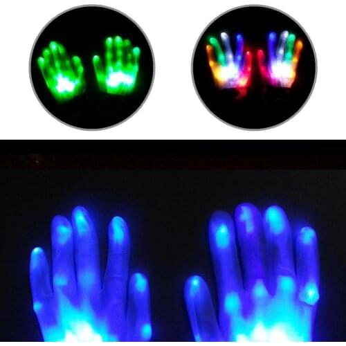 Party Supplies Lightweight Halloween Colorful Luminous Glove for Easter