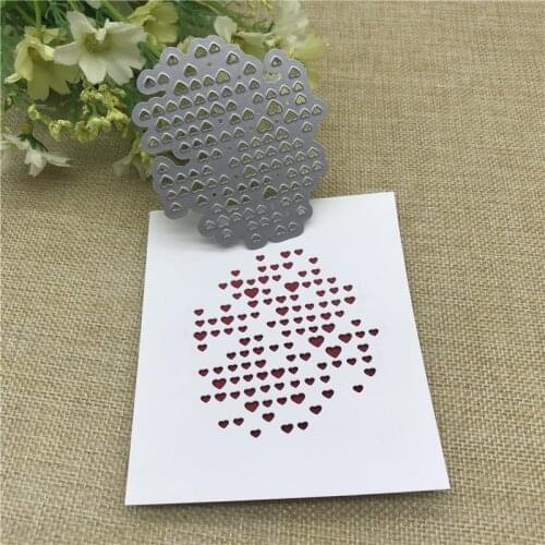 Heart background Metal Dies Scrapbooking Metal Cutting Dies Craft Stamps die Cut Embossing Card Make Stencil Frame