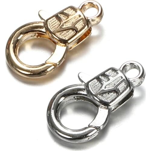 30pcs Metal Lobster Clasps for Jewelry Making DIY Bracelets Necklaces Hooks Chain Closure Craft Accessories Components 16mm