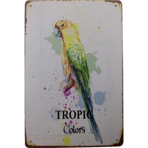 Metal Vintage Tin Sign Decor-Bird Wall Decor for Bar Pub Home Funny Retro Art Sign 12" X 8"