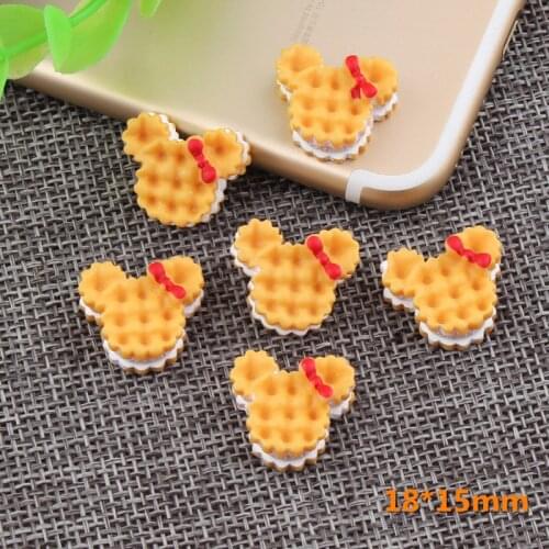 8pcs Cute Play Toy Food Bear Sandwich Biscuit Dolls House Cartoon Series Toy DIY Accessory