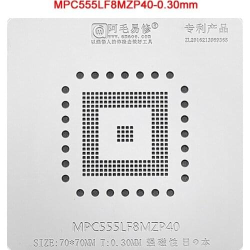 MPC555LF8MZP40 BGA Stencil Car PC Board BGA IC Chip Reballing Pins Solder Tin Plant Net Square Hole Heating Steel Mesh