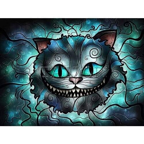 Cuadros embroidery Cross stitch full square dirll drawing 5d diamond painting kit set complet mosaic Colour animals cartoons cat