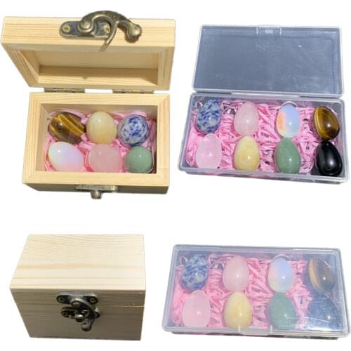 Natural Crystal Stone Egg Polished Agate Quartz Obsidian Minerale Jewelry Transfer Home Decoration Healing Craft DIY Gift Toy