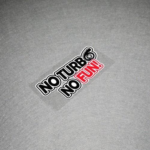 NO.S153 Waterproof Car Exterior Stickers No Turbo No Fun Turbo Charged Engine HellaFlush Car Trunk Stickers