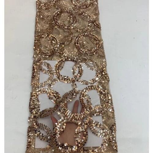 Newly Designed Net Lace Nigeria Lace Fabric Embroidered African Sequin Lace Fabric French Lace Women Evening Dress Zx36921