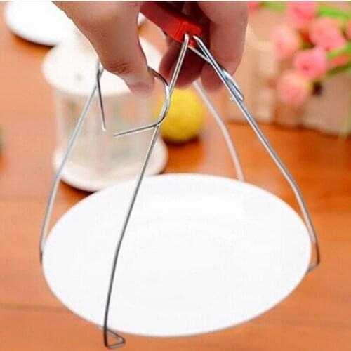 Manufacturer wholesales stainless steel tray lifter multifunctional tray holder anti scalding bowl holder kitchen gadget
