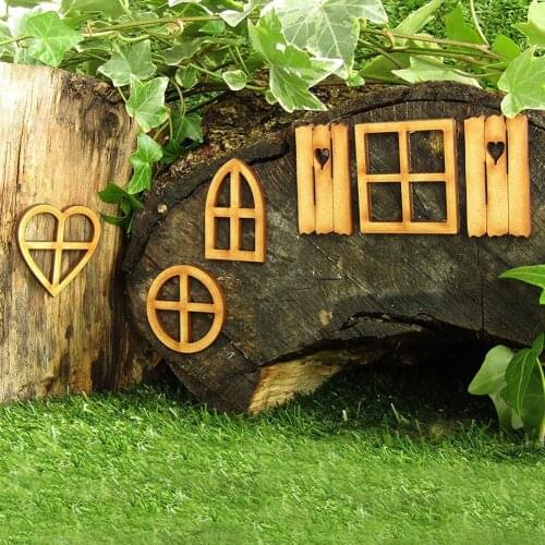 Popular Gnome Door Cute Wooden Country House Door Tale Country Cottage House Door Wooden 3D Craft Art Kit
