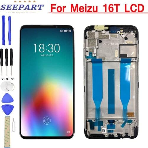 Tested for Meizu 16T LCD Display Touch Screen Digitizer Assembly Replacement 6.5" Meizu 16T LCD