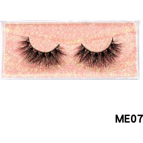 HEYME 20 Pairs/Lot Eyelashes 3D Mink Lashes Dramatic Fluffy Soft Wispy Volume Handmade Reusable Cross False Eyelash Wholesale ME