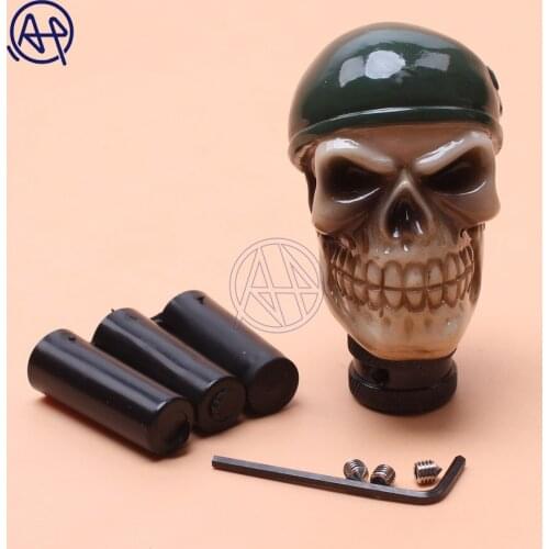 Auto Manual Cross Skull Head Shift Knob Car Styling Modified Racing Manual Gear Shift Knob Universal For Cars