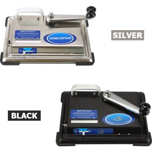 Stainless Steel Manual Cigarette Maker Roller Hand-cranked Tobacco Rolling Machine Cigarette Filling Machine Smoking DIY Tools