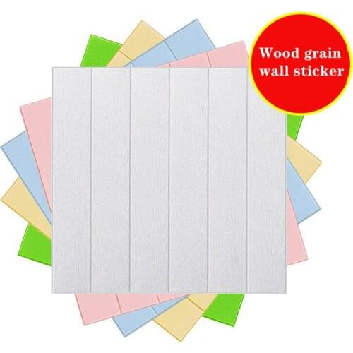 70X70Cm Diy 3D Wallpaper Self-Adhesive Wood Grain Wall Sticker Soft Pack Background Wall Decoration Waterproof Foam Wall Sticker